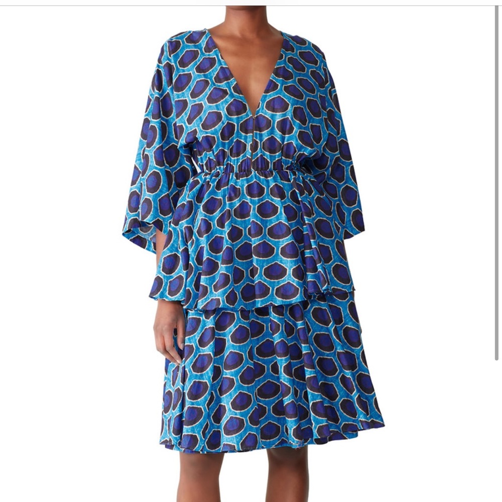RHODE Blue Printed Bella Dress